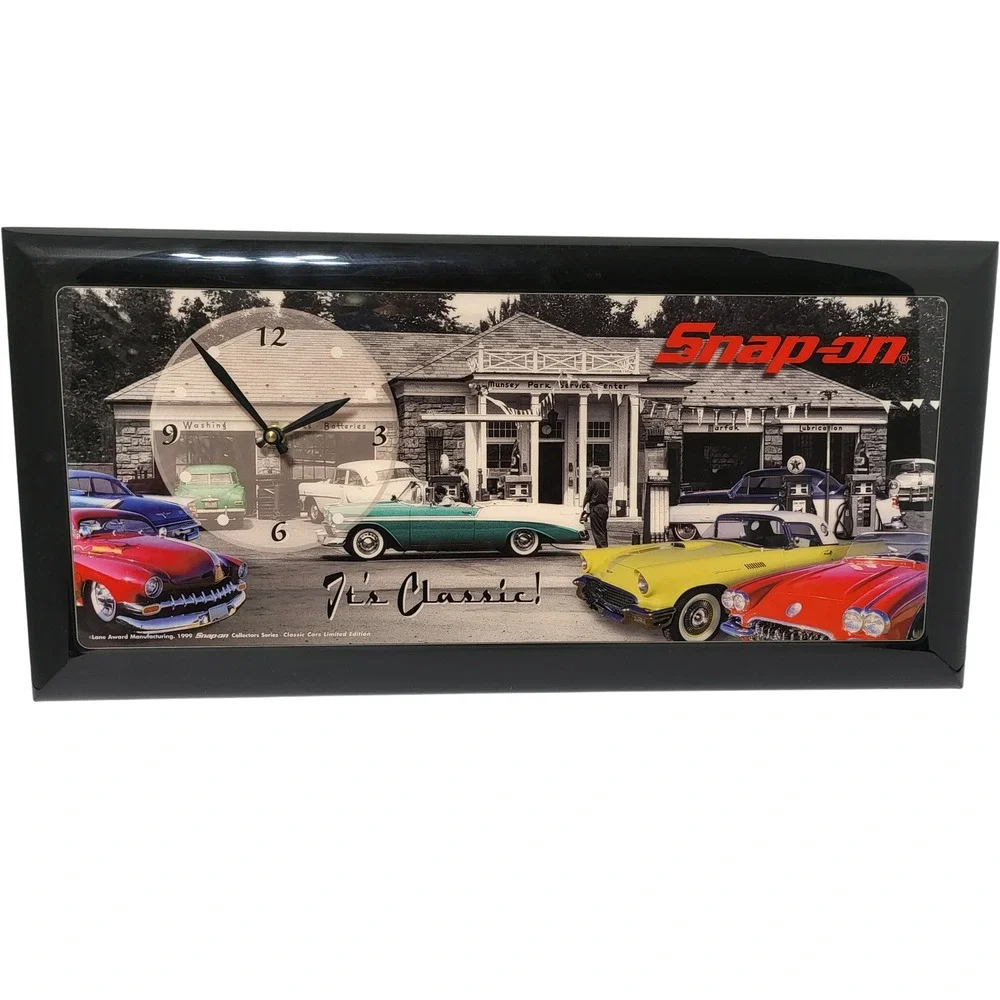 Vintage Snap-on Tools 1999 Classic Cars Limited Edition Wall Clock 23in Garage*